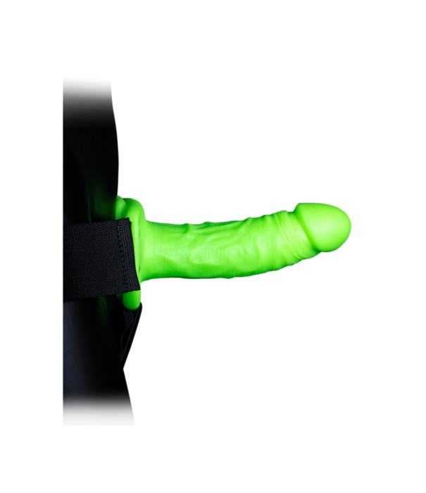Ouch! by Shots Realistische Strap-On Harnas - Glow in the Dark - 7 / 18 cm