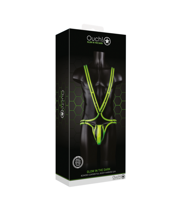 Ouch! by Shots Lichaamsbedekkende Harnas - Glow in the Dark - S/M