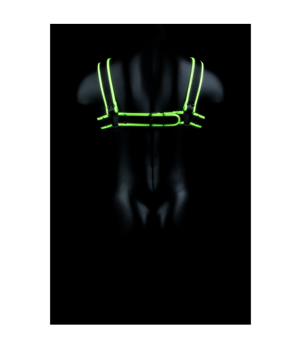 Ouch! by Shots Borst Bulldog Harnas - Glow in the Dark - S/M