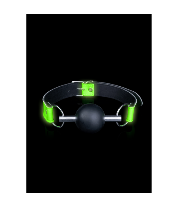 Ouch! by Shots Massieve Ball Gag - Glow in the Dark