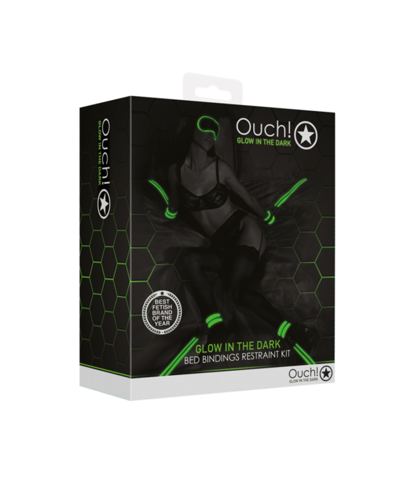 Ouch! by Shots Bevestigingsset voor Bedbindings - Glow in the Dark