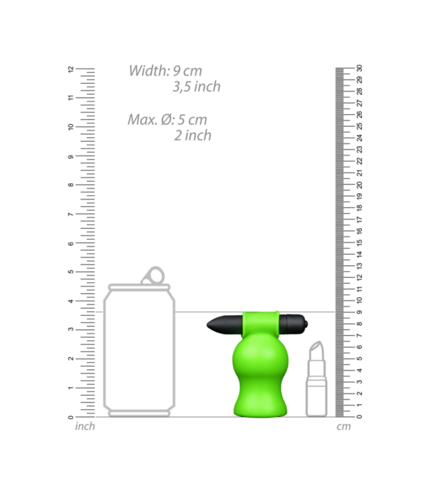 Ouch! by Shots Vibrerende Hoofd Masturbator - Glow in the Dark