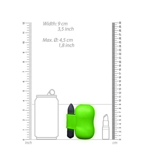 Ouch! by Shots Vibrerende Masturbator - Glow in the Dark