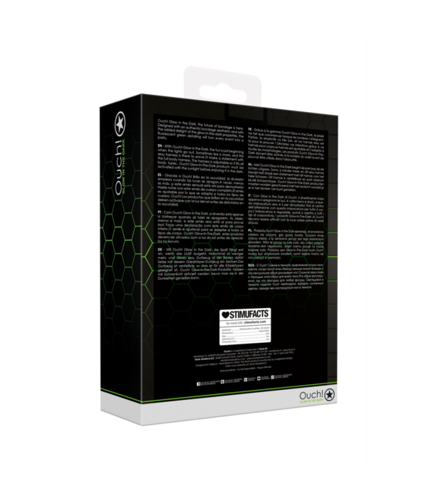 Ouch! by Shots BH Harnas - Gloeiende in het Donker - S/M