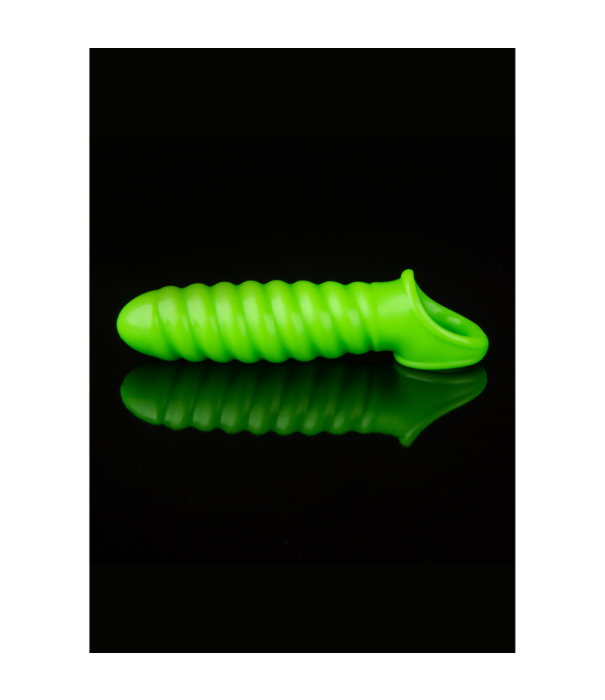 Ouch! by Shots Swirl Rekbare Penis Sheath - Glow in the Dark