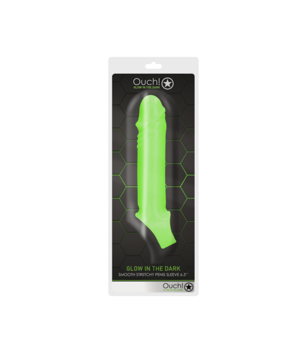 Ouch! by Shots Zachte, Rekbare Penis Sheath - Glow in the Dark