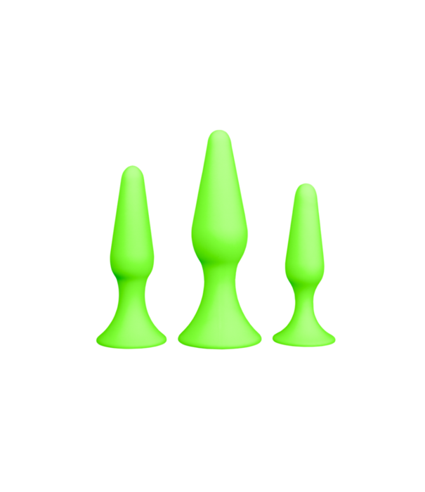 Ouch! by Shots Butt Plug Set - Glow in the Dark