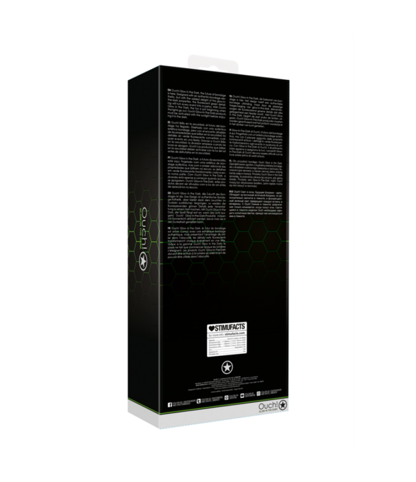 Ouch! by Shots Dijbanden met riem en handboeien - Glow in the Dark - L/XL