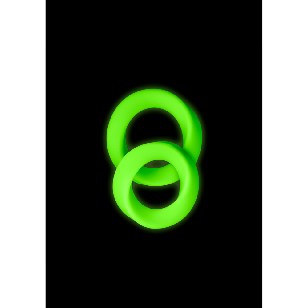 Ouch! by Shots Cockring Set - Glow in the Dark - 2 Stuks afbeelding