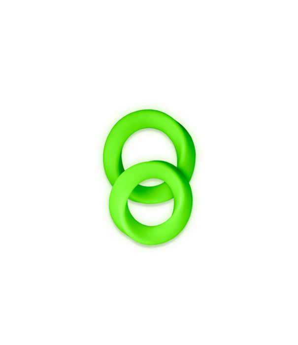 Ouch! by Shots Cockring Set - Glow in the Dark - 2 Stuks