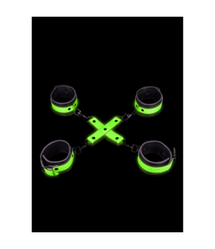 Hand- en enkelboeien met hogtie - Glow in the Dark