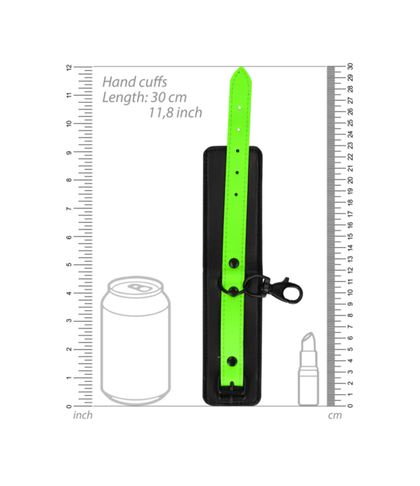 Ouch! by Shots Hand- en enkelboeien met hogtie - Glow in the Dark
