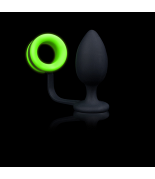 Buttplug met Cockring - Glow in the Dark