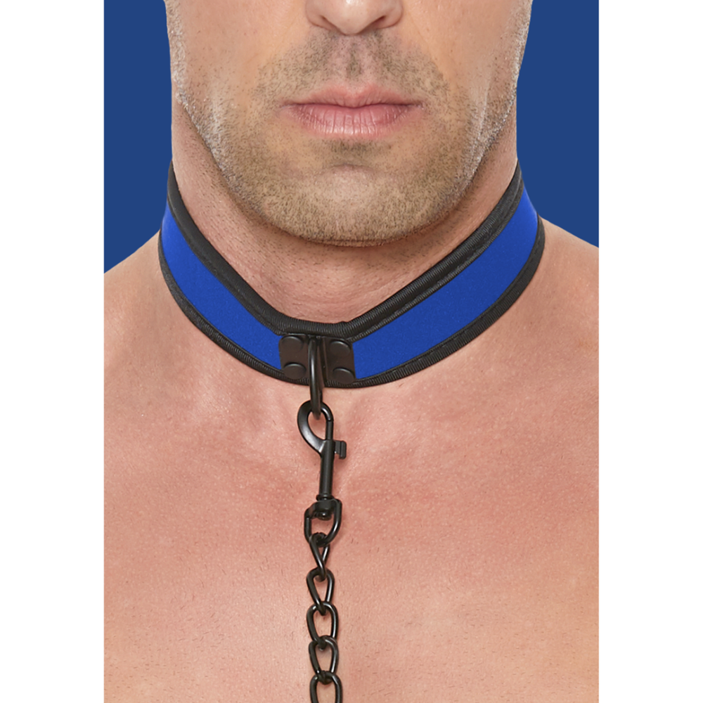Ouch! by Shots Neopreen Halsband met Leash afbeelding