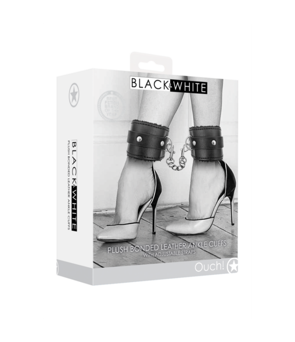 Ouch! by Shots Pluche Gelijmde Leren Enkelboeien