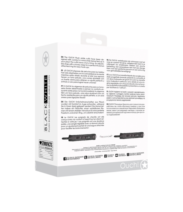 Ouch! by Shots Pluche Gelijmde Leren Enkelboeien