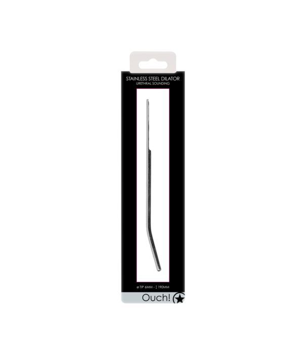 Ouch! by Shots Roestvrijstalen dilator - 0,2 / 6 mm
