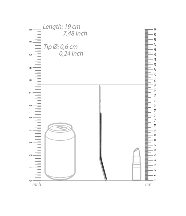 Ouch! by Shots Roestvrijstalen dilator - 0,2 / 6 mm