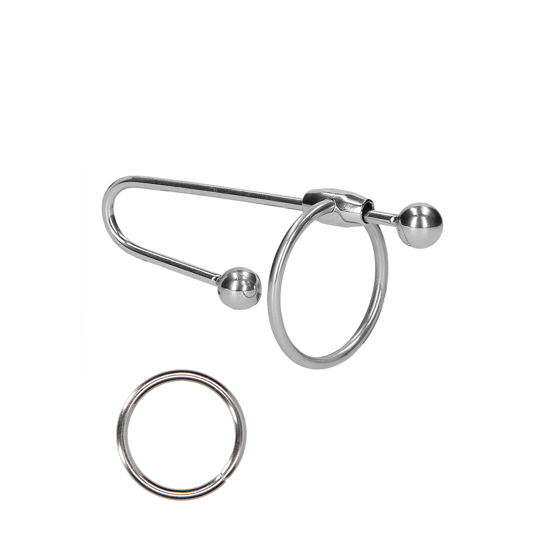 Ouch! by Shots Stainless Steel Penis Plug with Ball - 0.4 / 10 mm afbeelding