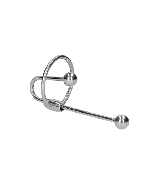 Ouch! by Shots RVS Penis Plug met Bal - 0,4 / 10 mm