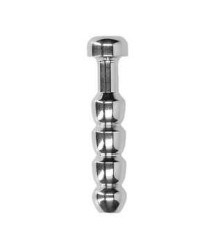 Ribbed Hollow Penis Plug - 0.4 / 10 mm
