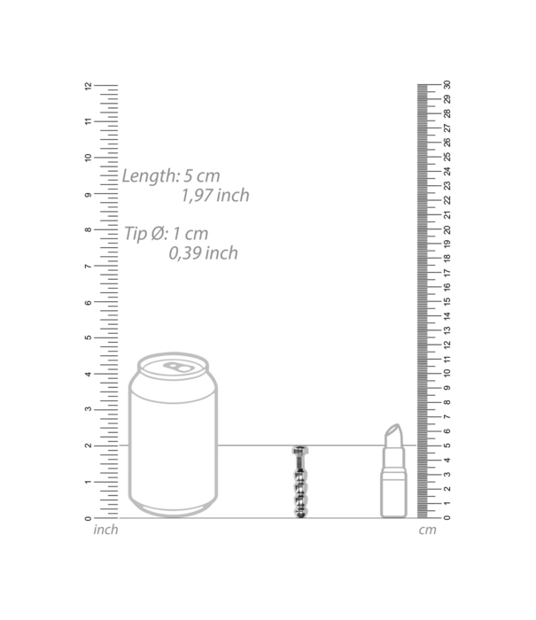 Ouch! by Shots Ribbed Hollow Penis Plug - 0.4 / 10 mm