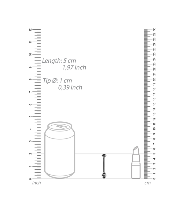 Ouch! by Shots Metal Penis Plug - 0.4 / 10 mm