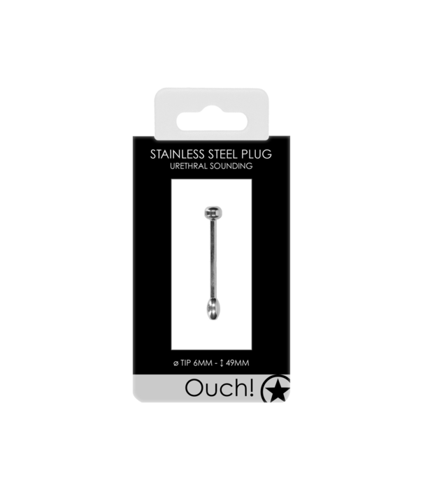 Ouch! by Shots Metal Penis Plug - 0.2 / 6 mm