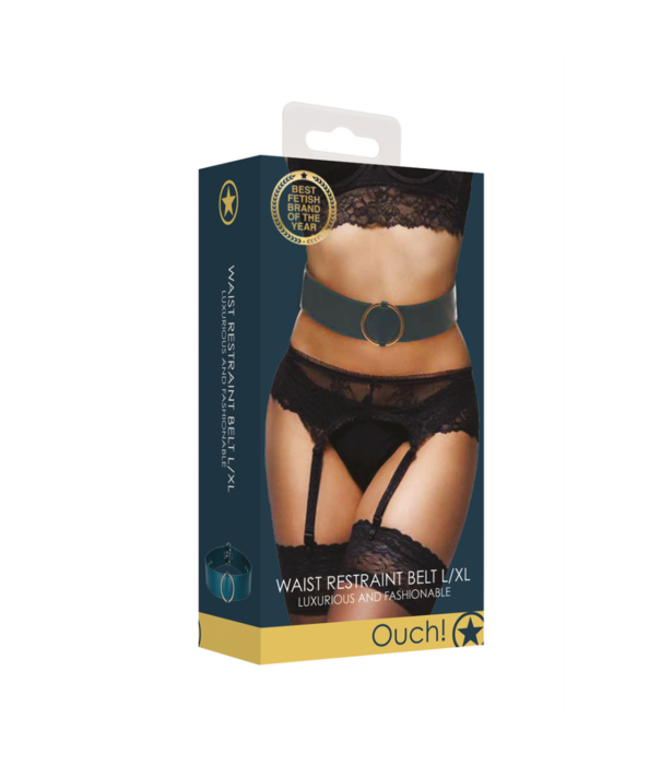 Ouch! by Shots Tailleband met Bondage Ringen - L/XL