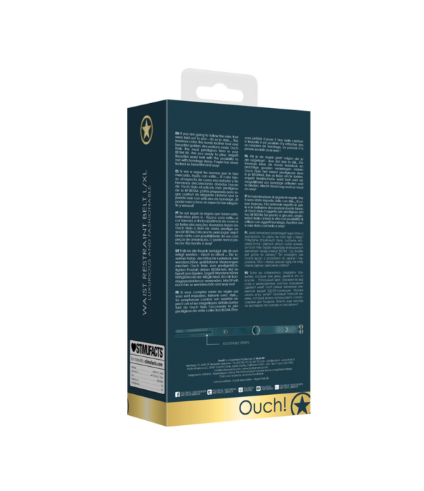 Ouch! by Shots Tailleband met Bondage Ringen - L/XL