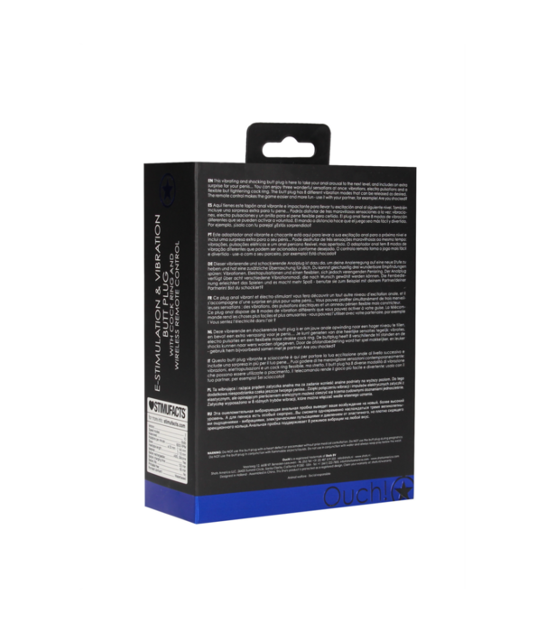 Ouch! by Shots E-stim Vibrerende Butt Plug  Cockring