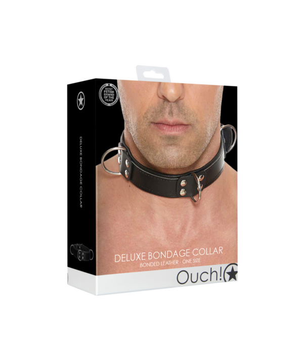 Ouch! by Shots Deluxe Bondage Collar - One Size