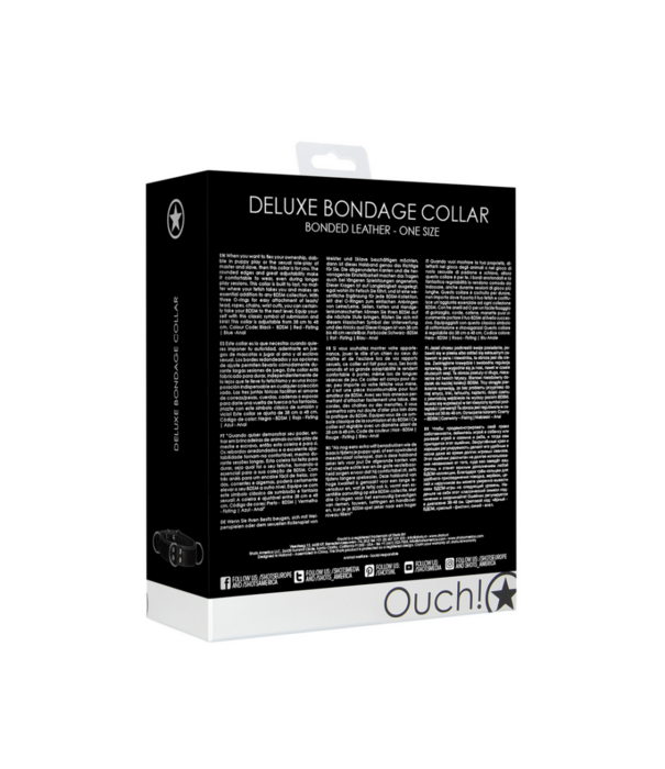 Ouch! by Shots Deluxe Bondage Collar - One Size