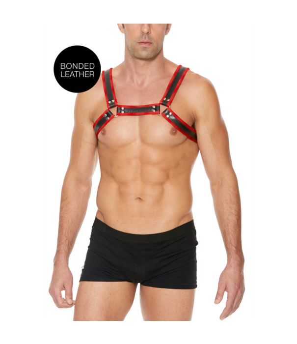 Ouch! by Shots Leren Bulldog Harnas met Gespen - S/M