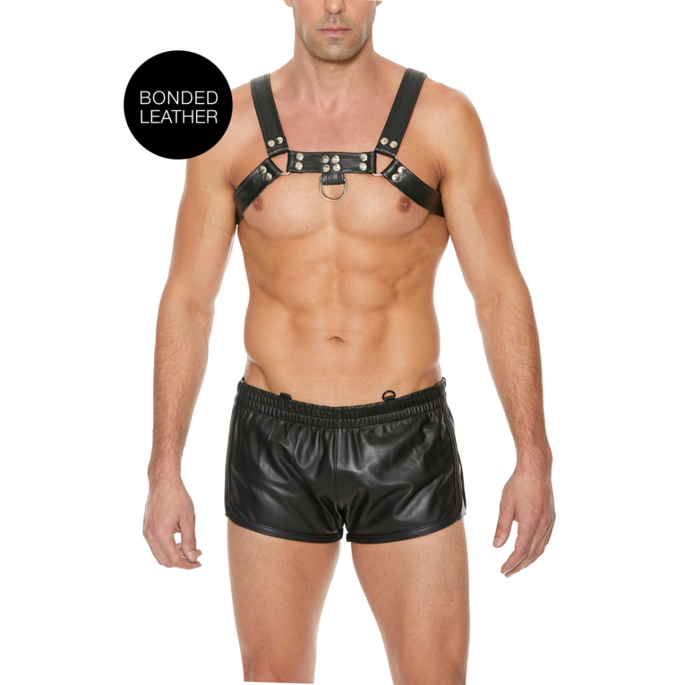 Ouch! by Shots Bulldog Leren Borstharnas - L/XL afbeelding