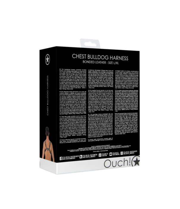 Ouch! by Shots Bulldog Leren Borstharnas - L/XL