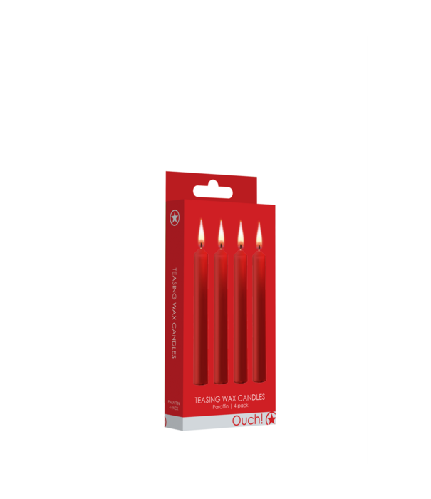 Ouch! by Shots Plagerige Wax Kaarsen - 4 Stuks - Rood
