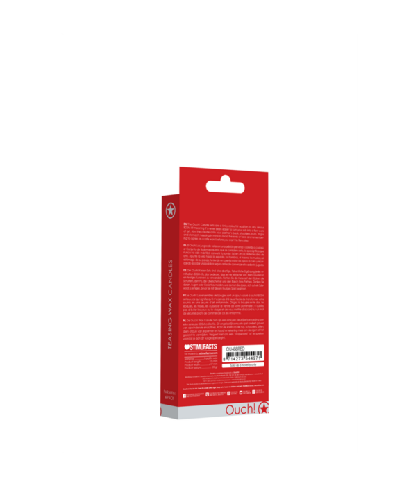 Ouch! by Shots Plagerige Wax Kaarsen - 4 Stuks - Rood