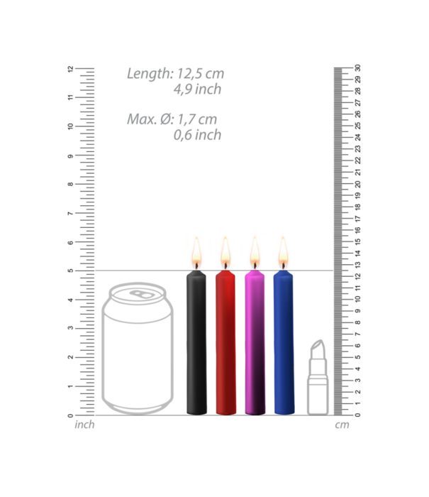 Ouch! by Shots Plagerige Was Kaarsen - 4 Stukken - Multicolor