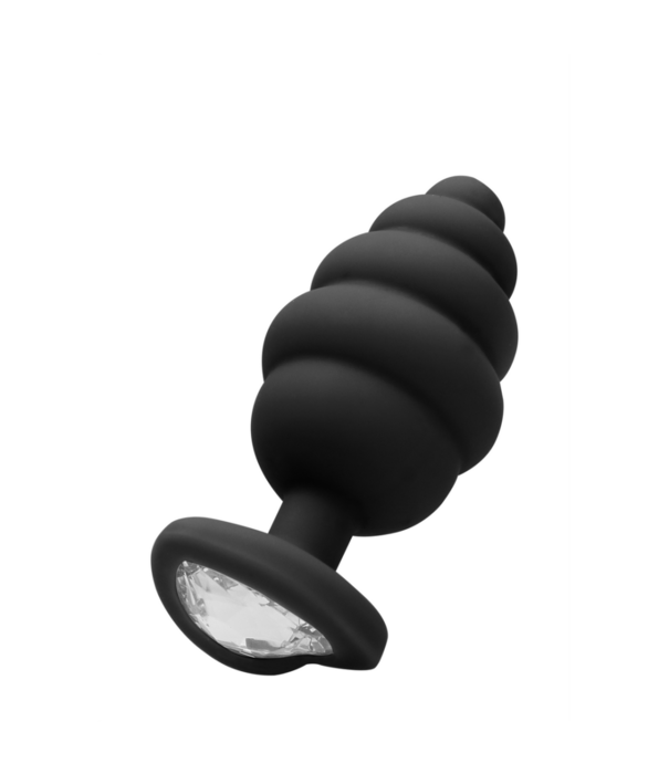 Ouch! by Shots Geribbelde Diamanten Hart Plug - Groot