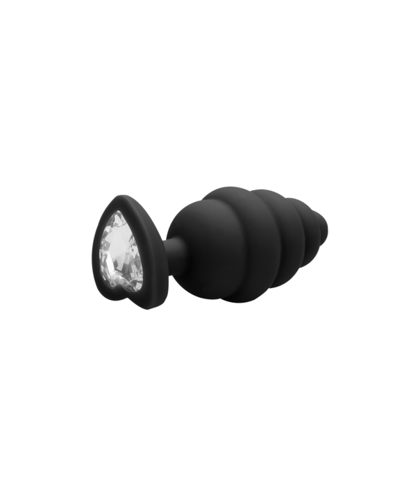 Ouch! by Shots Geribbelde Diamanten Hart Plug - Groot