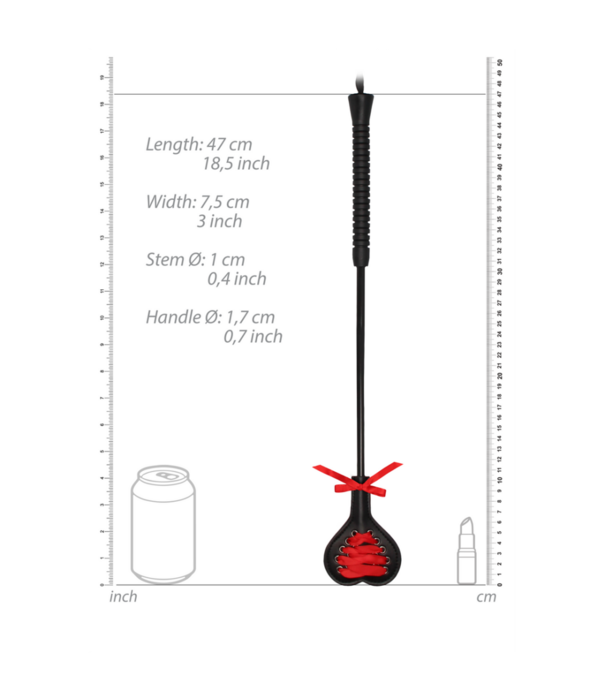 Ouch! by Shots Hartvormige Crop met Rode Kant
