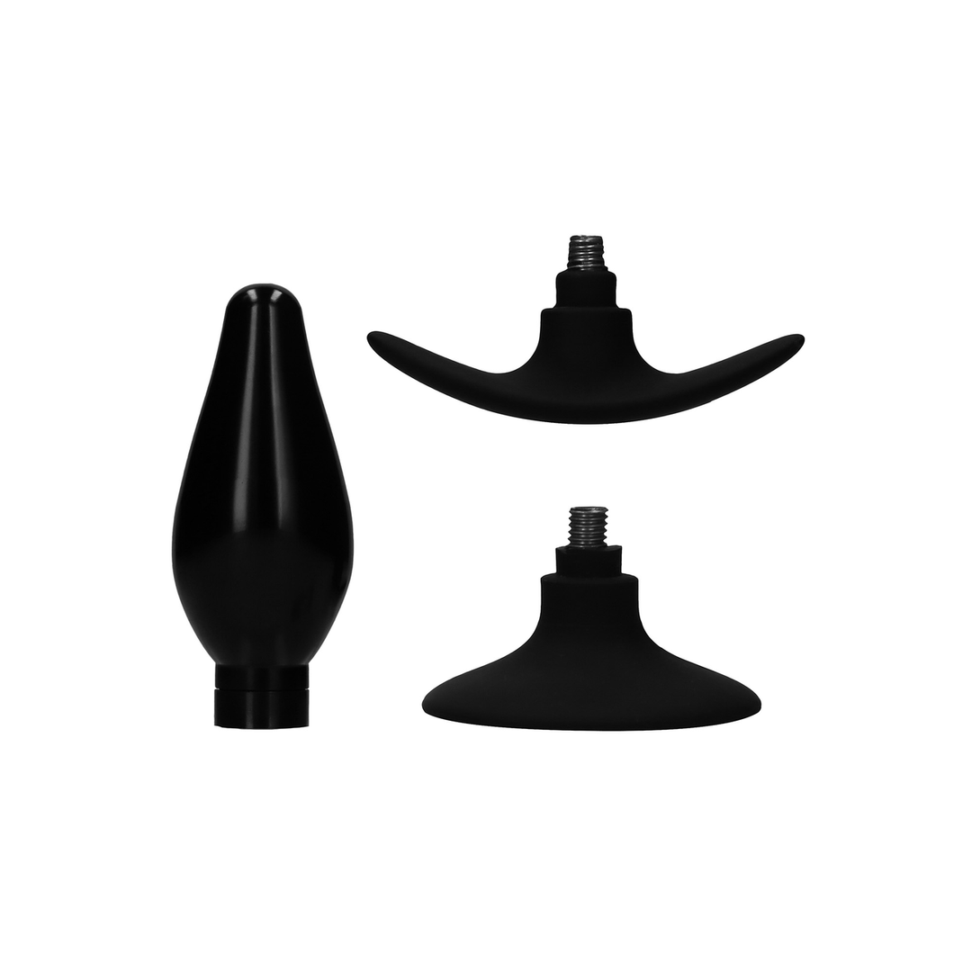 Ouch! by Shots Interchangeable Butt Plug Set - Rounded - Medium afbeelding