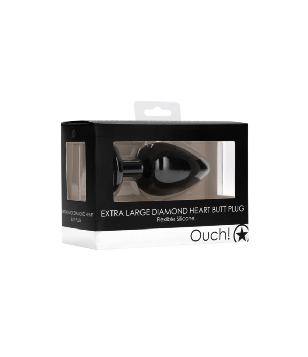 Ouch! by Shots Diamant Hart Butt Plug - Extra Groot