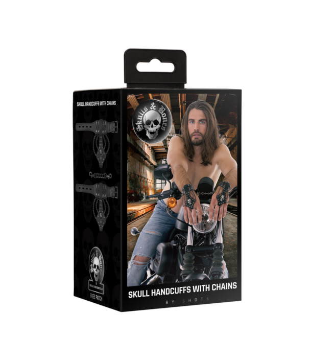 Ouch! by Shots Handcuffs with Skulls and Chains