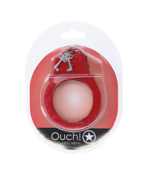 Ouch! by Shots Classic metalen handboeien - Rood