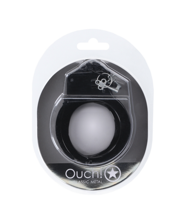 Ouch! by Shots Classic metalen handboeien - Zwart