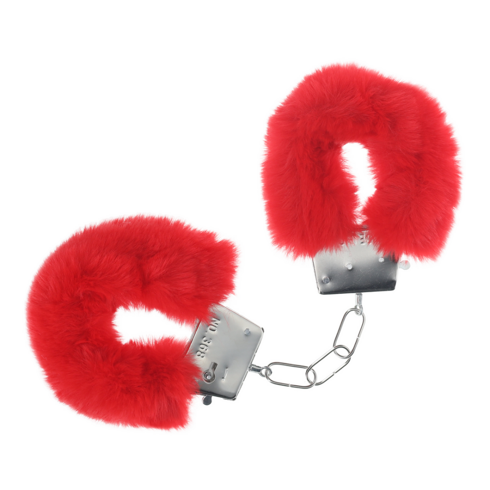 Ouch! by Shots Classic Fluffy Handboeien - Rood afbeelding