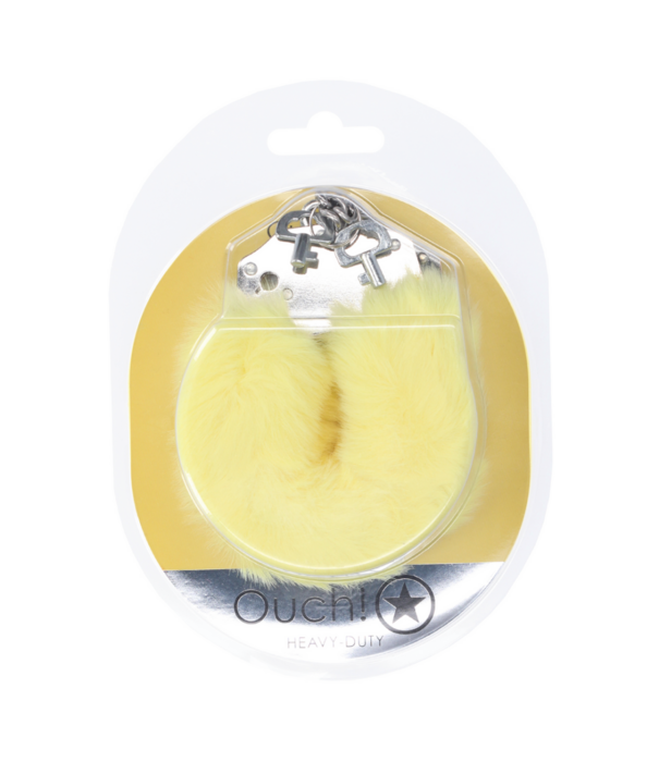 Ouch! by Shots Zware Fluffy Handboeien - Geel