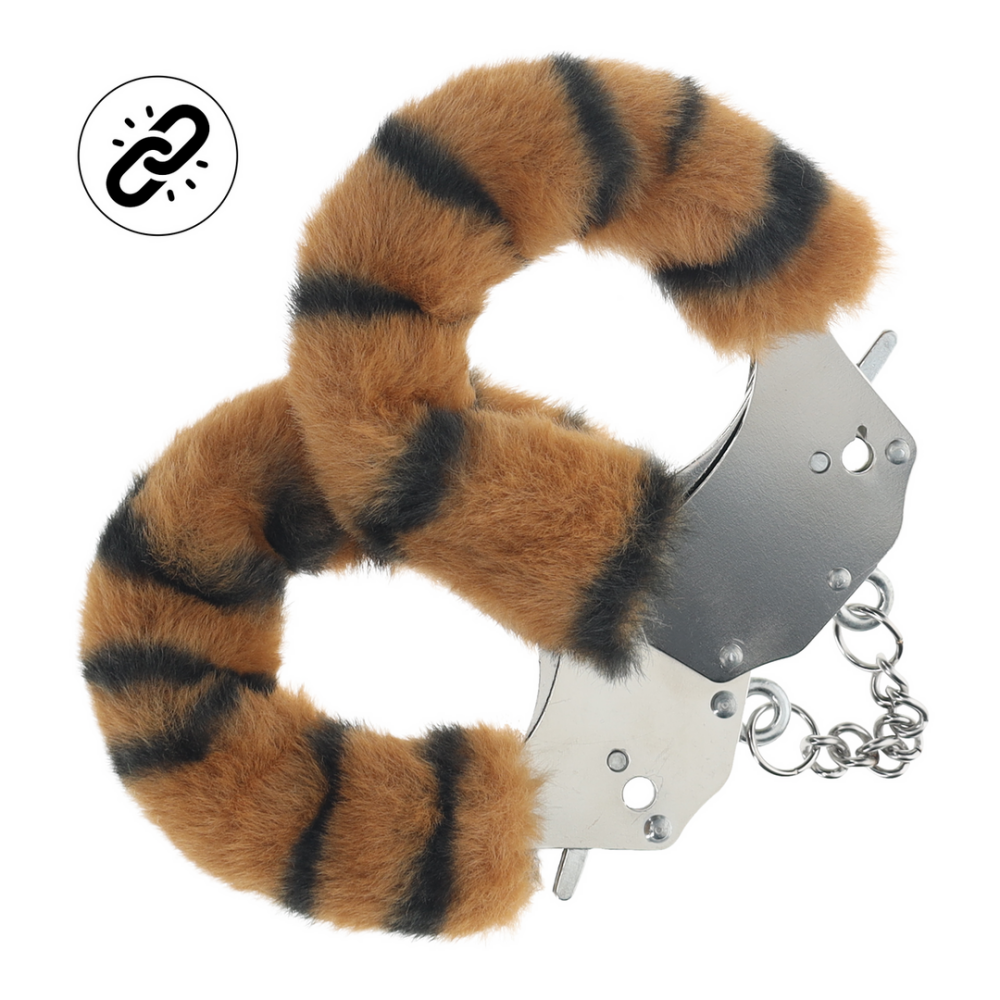 Ouch! by Shots Zware Fluffy Handboeien - Tijger afbeelding